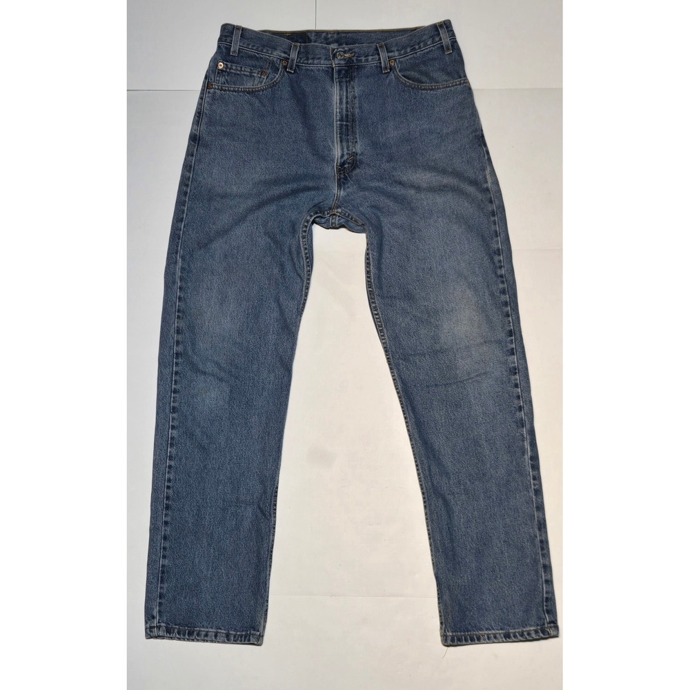 Vintage Y2K Levis 505 Jeans Mens 36x32 Made USA Regular Fit Straight Leg 2002 - Picture 1 of 7